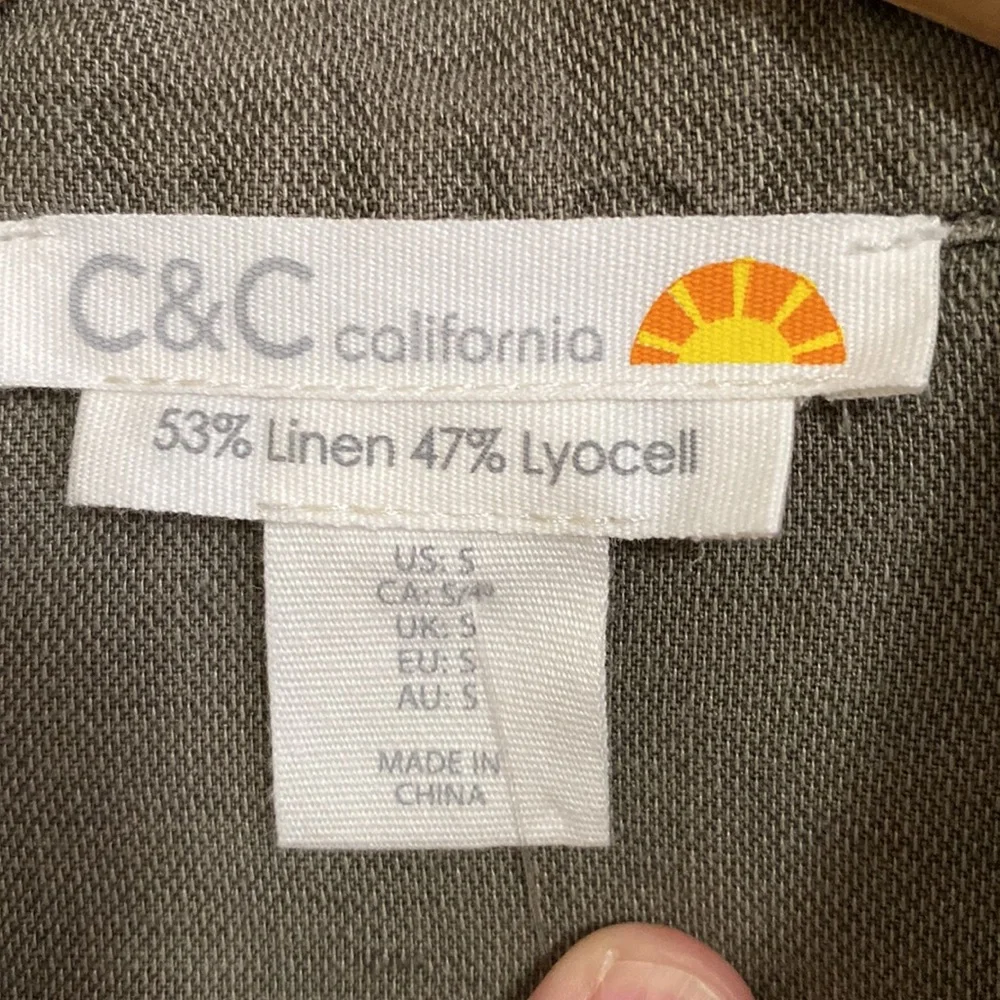C&C California Linen Blend Utility Jacket - Picture 3 of 13